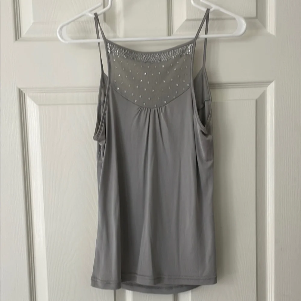 $2! 5 for $10 🔥Ted Baker Gray Tank Top with Silver Accents - Picture 2 of 13